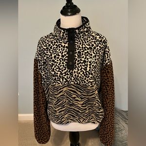 Vans cropped snapper fleece top